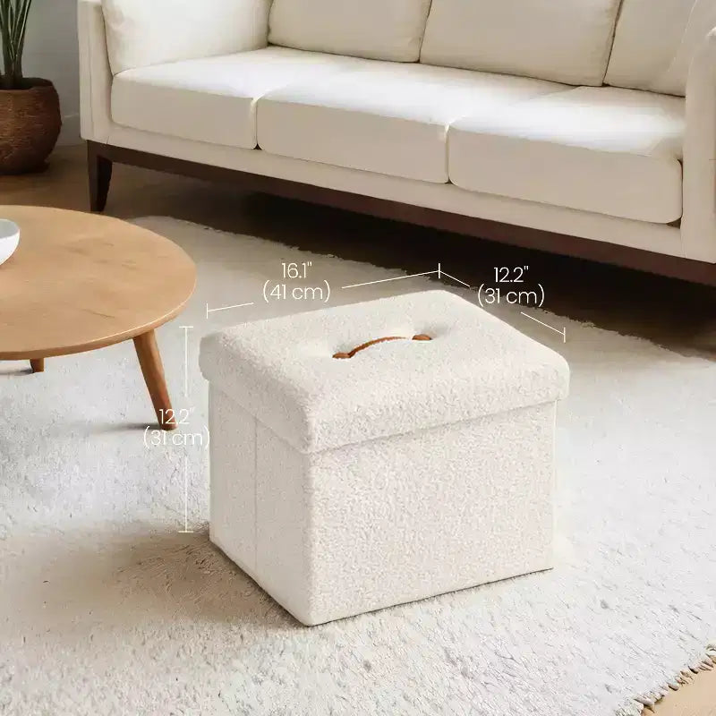 Piccolo poggiapiedi pieghevole con contenitore, 12.2 x 16.1 x 12.2 Inches, robusto e dotato di vano portaoggetti nascosto, supporta fino a 286 lb