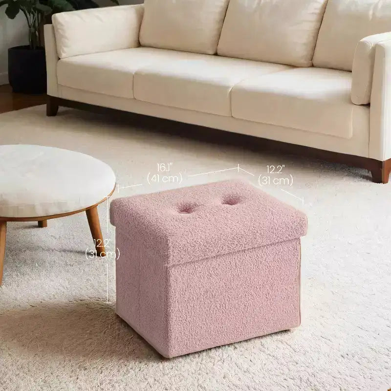 Piccolo poggiapiedi pieghevole con contenitore, 12.2 x 16.1 x 12.2 Inches, robusto e dotato di vano portaoggetti nascosto, supporta fino a 286 lb