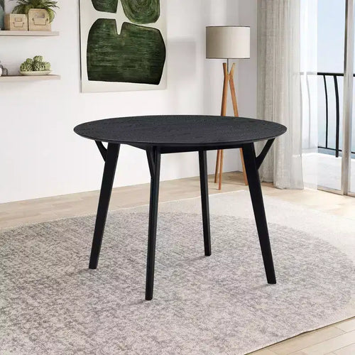 Okak 42IN Modern Space-Saving Dining Room Table for 2-4 Person, Round Table, Kitchen Table for Living Room, Dining Room