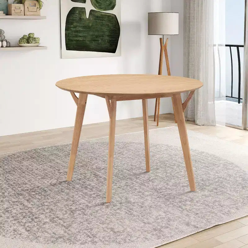 42IN Modern Space-Saving Dining Room Table for 2-4 Person, Round Table, Kitchen Table for Living Room, Dining Room