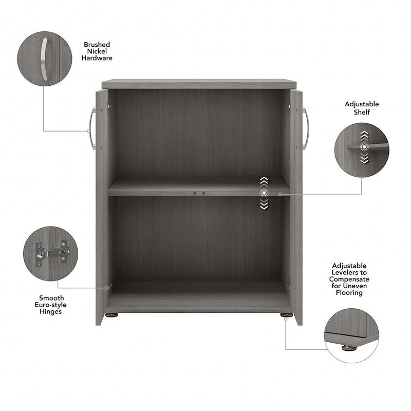 General-purpose floor-standing storage cabinet with doors