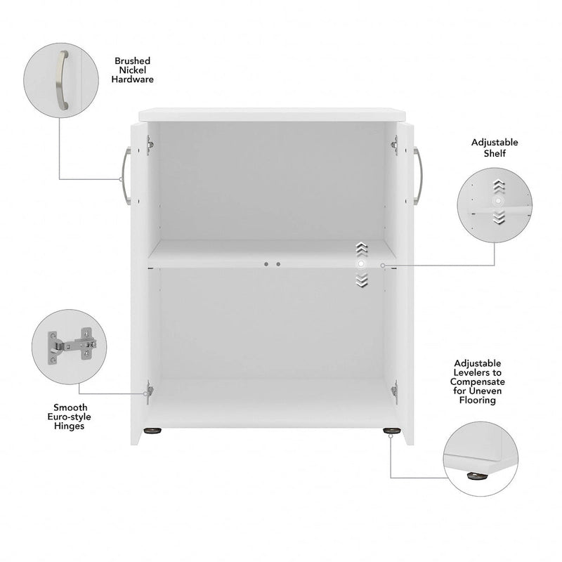 General-purpose floor-standing storage cabinet with doors
