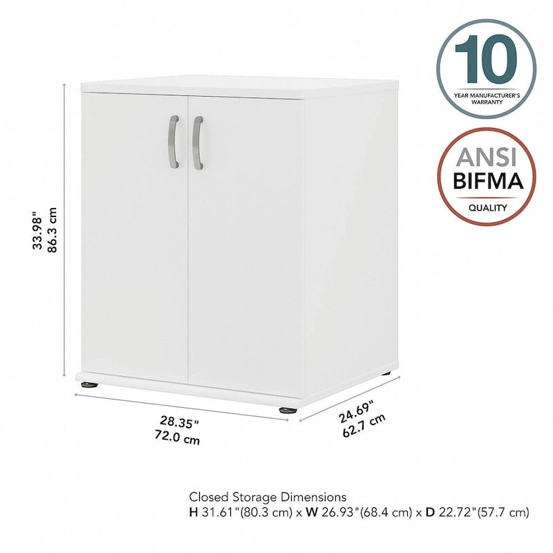 General-purpose floor-standing storage cabinet with doors