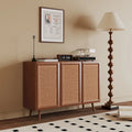 Mobile contenitore da ingresso, mobile porta TV in stile rustico, credenza decorativa con ante e ripiani