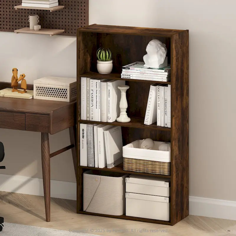 Minimalist Open Shelving Unit/Bookshelf (4-Tier)