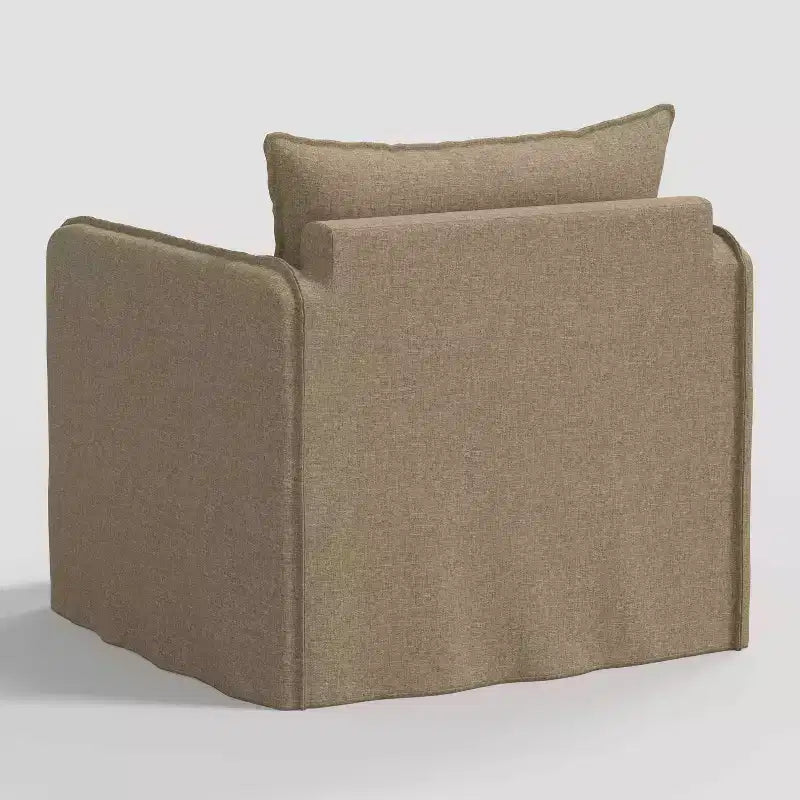 Poltrona lounge morbida con cuciture alla francese
