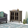 Mobile contenitore basso di transizione in legno massello, largo 32 pollici — 32" W x 14" D x 31" H