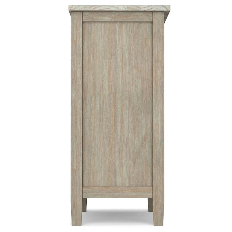 Mobile contenitore basso di transizione in legno massello, largo 32 pollici — 32" W x 14" D x 31" H