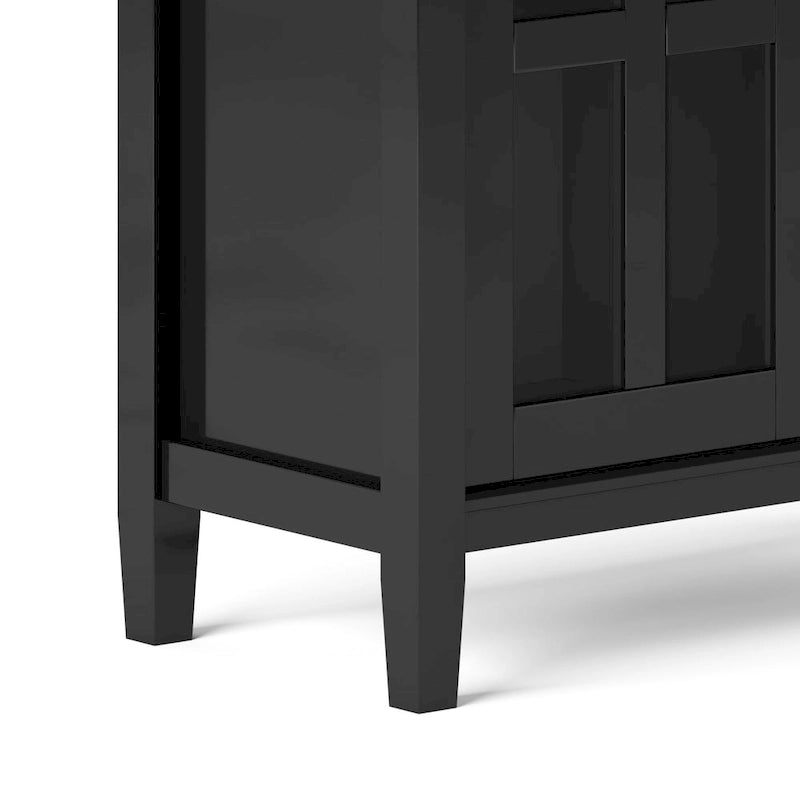 Mobile contenitore basso di transizione in legno massello, largo 32 pollici — 32" W x 14" D x 31" H