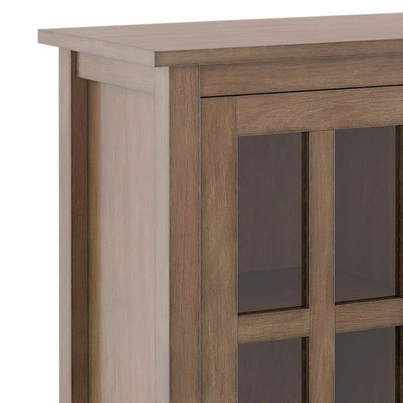 Mobile contenitore basso di transizione in legno massello, largo 32 pollici — 32" W x 14" D x 31" H