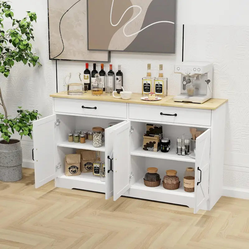 Grande credenza contenitore in stile rustico da 55.91