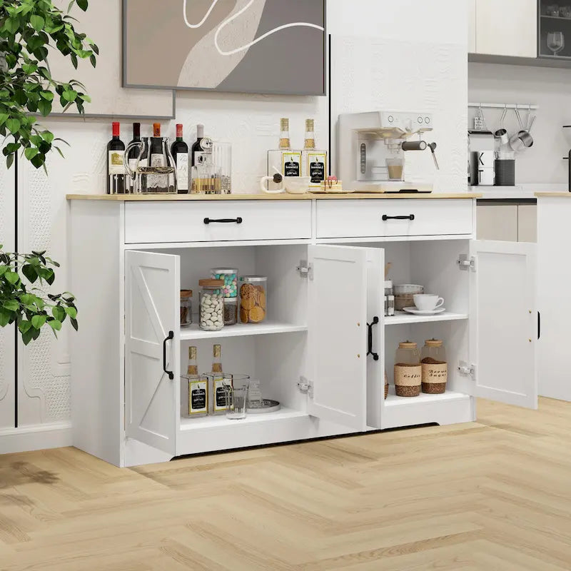 Grande credenza contenitore in stile rustico da 55.91