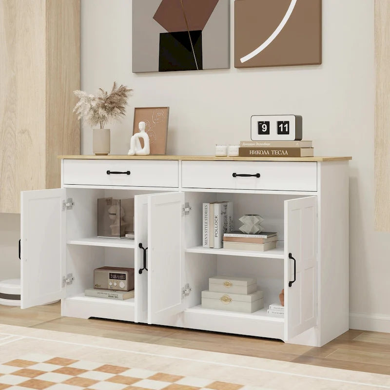 Grande credenza contenitore in stile rustico da 55.91