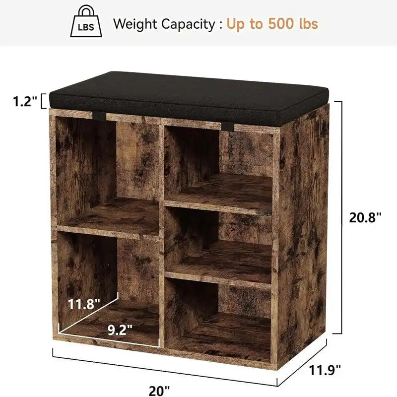 Ławka do przedpokoju z miejscem do przechowywania - 11.9D x 20W x 20.8H