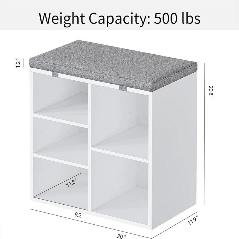Ławka do przedpokoju z miejscem do przechowywania - 11.9D x 20W x 20.8H