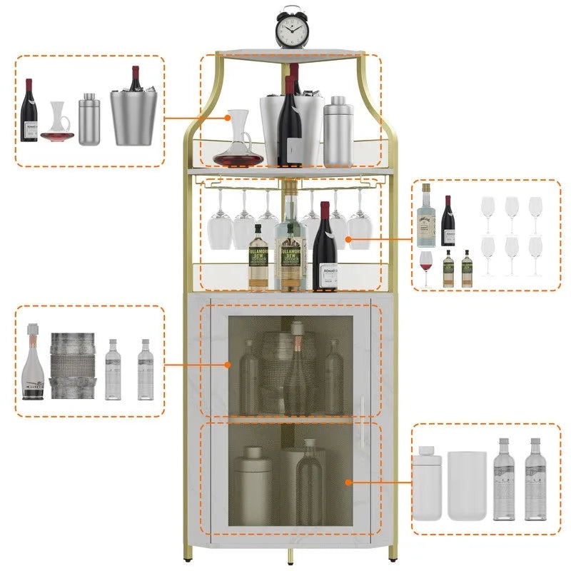 Narożny stojak na wino