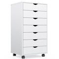 7-Drawer Storage Unit – Wooden Storage Cabinet with Wheels / Mobile Office Organizer