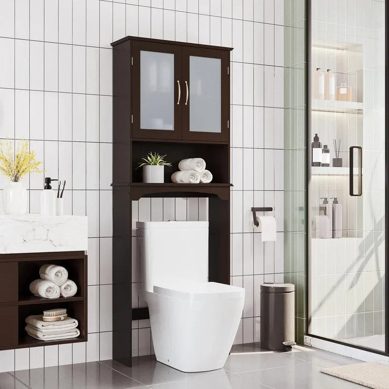 Nadstawka nad toaletę z szafką do przechowywania - 9D x 25W x 66H