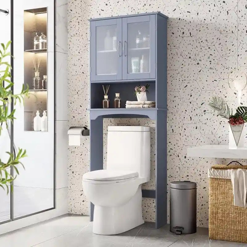 Nadstawka nad toaletę z szafką do przechowywania - 9D x 25W x 66H